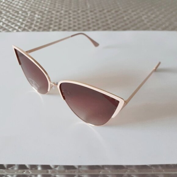 NWOT Aldo blush pink and shiny gold cat eye sunglasses - Picture 3 of 8